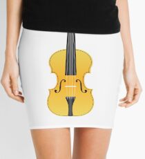 Violin Gold Mini Skirt