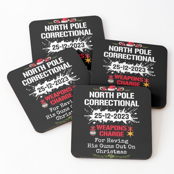 Item preview, North Pole Correctional Weapons Charge For Having His Guns Out On Christmas designed and sold by JoyceMeme.