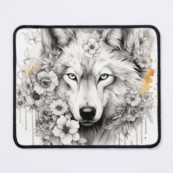 Item preview, Floral Wolf designed and sold by sunshiinewolf.