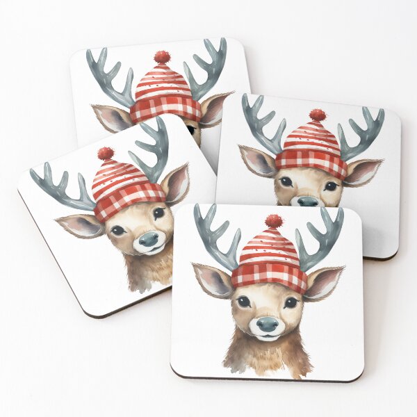 Item preview, Cute Christmas Deer designed and sold by PatternCabinet-.