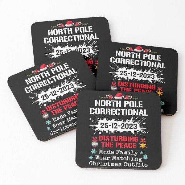 Item preview, North Pole Correctional Disturbing Peace Funny Matching Christmas designed and sold by JoyceMeme.