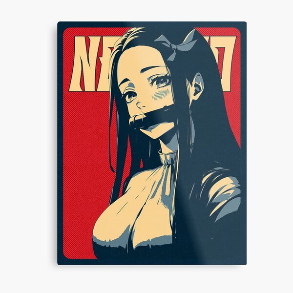 Nezuko - Anime Girl - Beach Waifu - Satin Poster - Original Demon Slayer Art