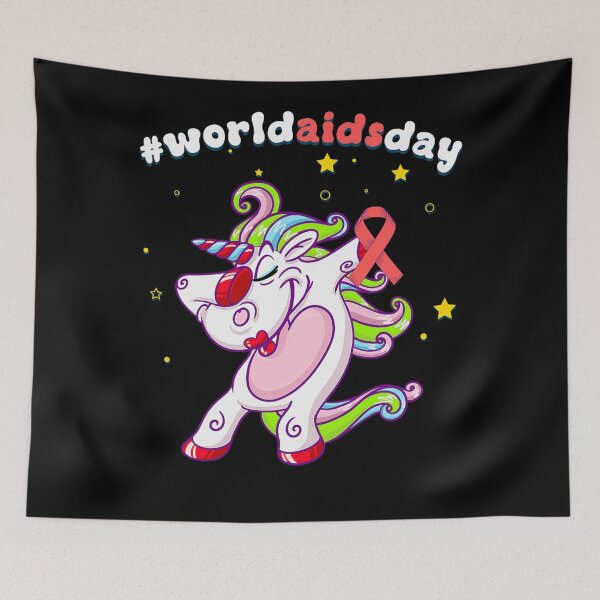 Item preview, Cute Unicorn World Aids Day Anti HIV ADIS Awareness Day designed and sold by defabiosofxs.