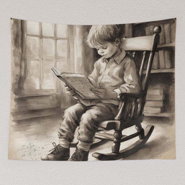 Item preview,  A boy reading designed and sold by StyleSketch.