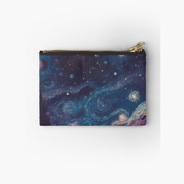 Item preview, Starry Night Sky with Swirling Clouds and Shining Stars | A Dreamlike Starry Night Sky with a Cityscape |  A Surreal and Fantastical Starry Night Sky designed and sold by HeeShirt.