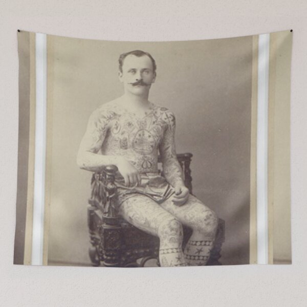 Item preview, vintage tattoo man Grand pather tattooed  designed and sold by Coolstuff4you71.
