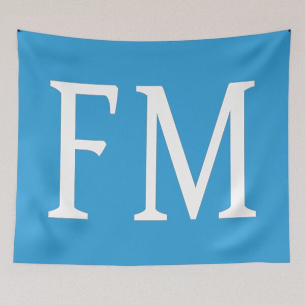 Item preview, FM Initials Monogram Elegant White Letters designed and sold by Jeallan Designs.