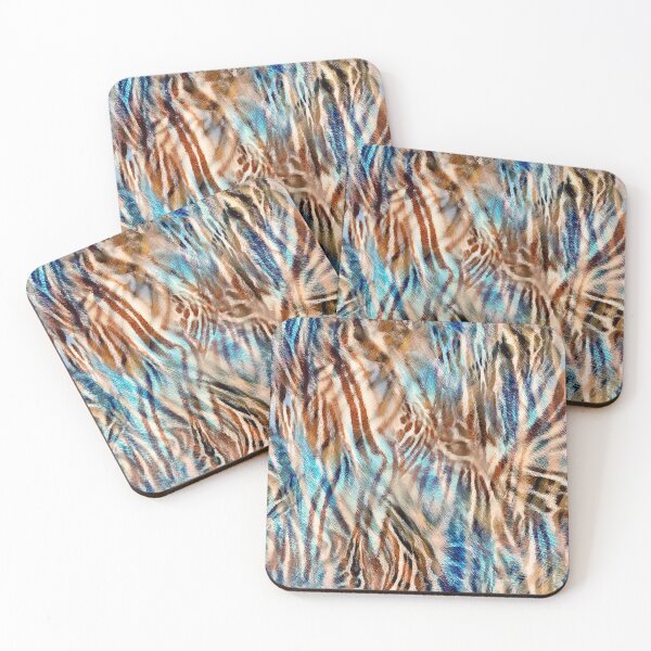 Item preview, Retro Style Elegant Blue and Brown  Animal Pattern designed and sold by PG Illustration.