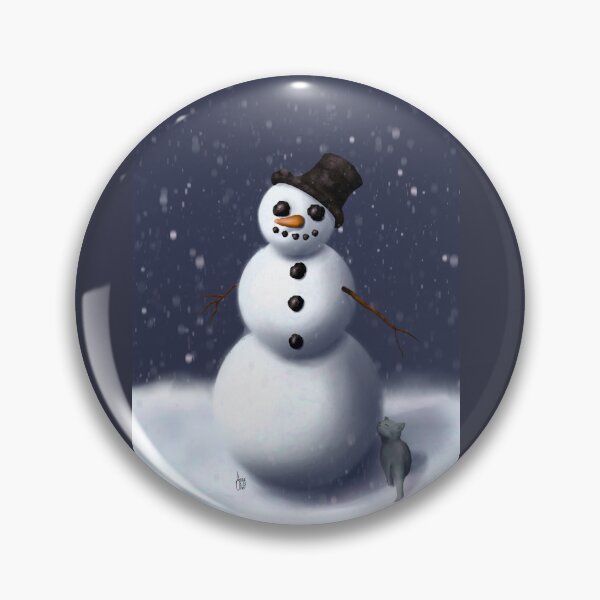 Item preview, Happy Snowman with a cat friend designed and sold by AnneOther.