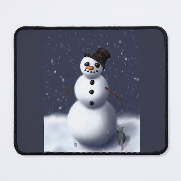 Item preview, Happy Snowman with a cat friend designed and sold by AnneOther.