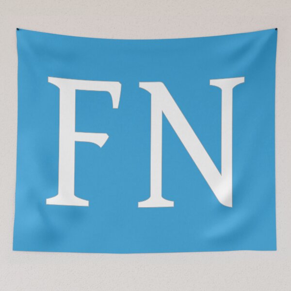 Item preview, FN Initials Monogram Elegant White Letters designed and sold by Jeallan Designs.