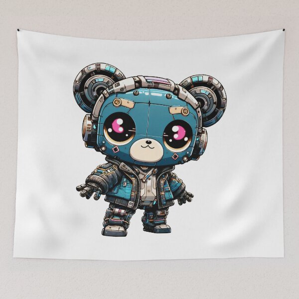 Item preview, Cute Cyberpunk Robot Bear! designed and sold by kukamatsu.