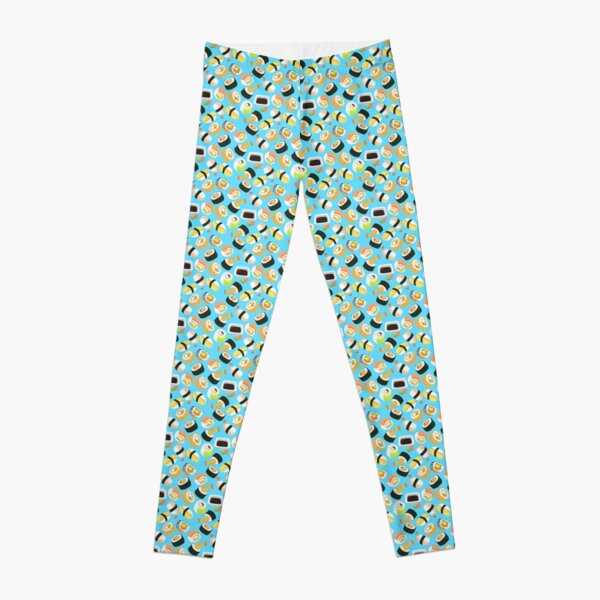 Blue Sushi Addiction Pattern Leggings