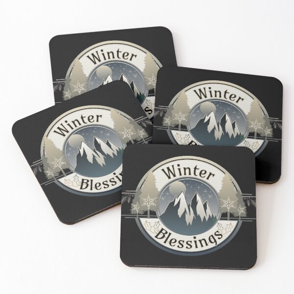 Item preview, Winter Blessings Mountains and Starlight Badge designed and sold by MythikCreationz.