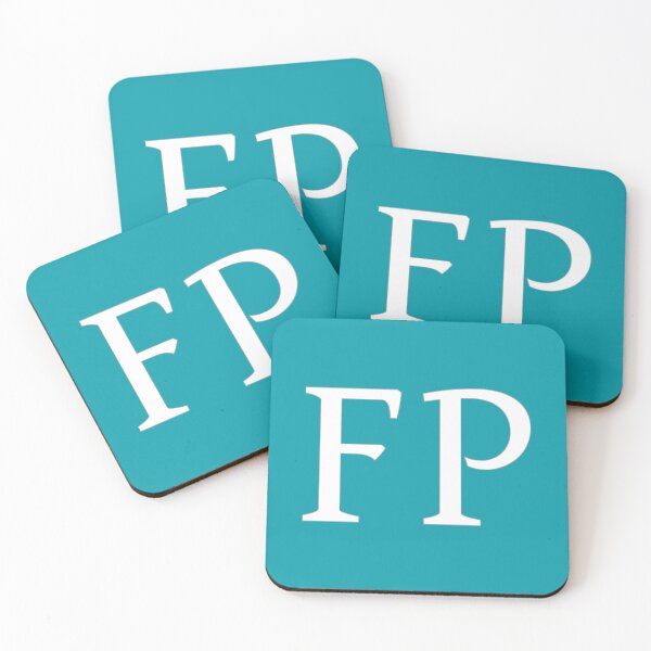 Item preview, FP Initials Monogram Elegant White Letters designed and sold by Jeallan Designs.