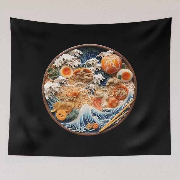 Item preview, The Great Ramen Off Kanagawa. Funny Gifts For Ramen Lovers 4/5 designed and sold by MatSatArt.