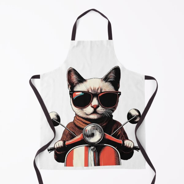 Item preview, Cool Cat on Scooter designed and sold by QuickSticker.