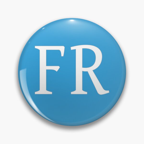 Item preview, FR Initials Monogram Elegant White Letters designed and sold by Jeallan Designs.