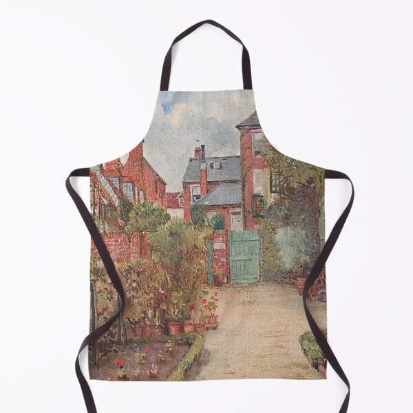 Item preview, A Walled Yard with Flower Beds and Greenhouse designed and sold by tomorrowsart.