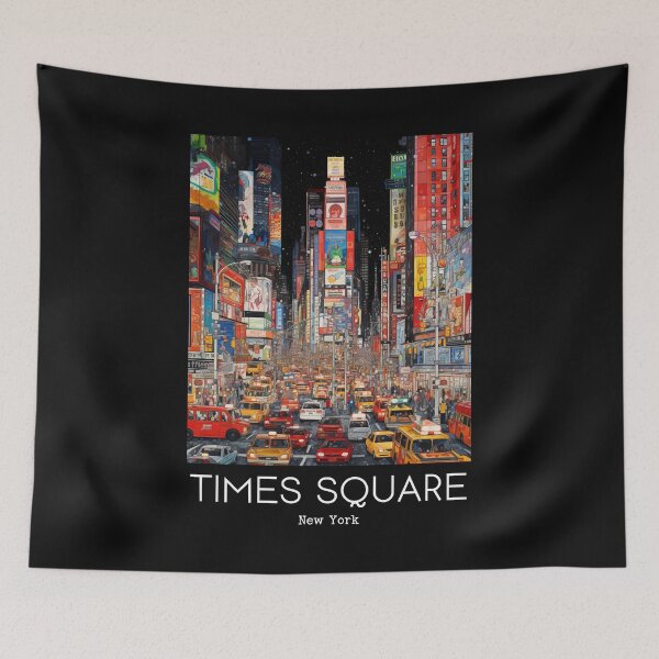 Item preview, A Vintage Travel Illustration of the Times Square in New York - US designed and sold by GoodOldVintage.