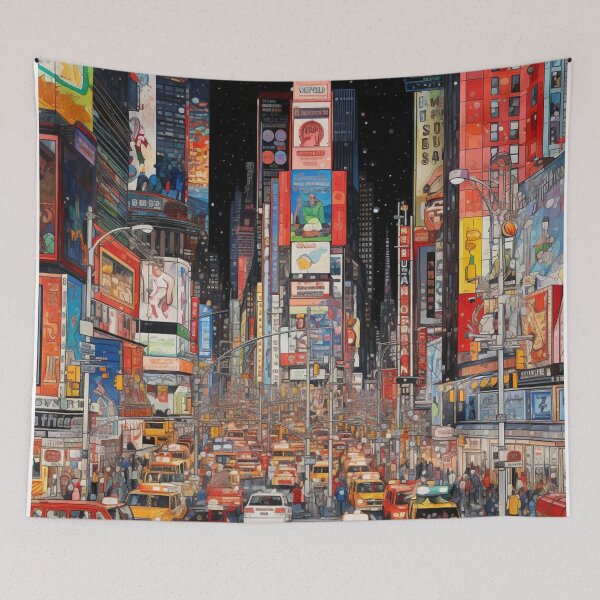 Item preview, A Vintage Travel Illustration of the Times Square in New York - US designed and sold by GoodOldVintage.