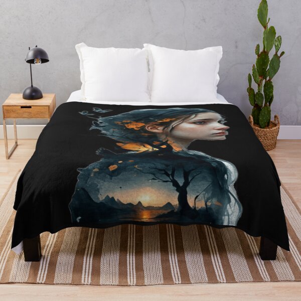 Item preview, painting of imagination. Nature on the image of a gilr designed and sold by samar Majdei.