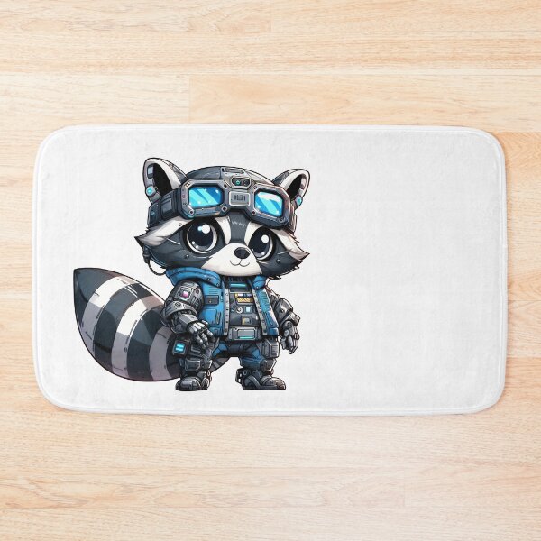 Item preview, Cute Cyberpunk Robot Raccoon! designed and sold by kukamatsu.