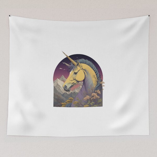 Item preview, Unicorn on a background of mountains and sky designed and sold by Sanan Israyilli.