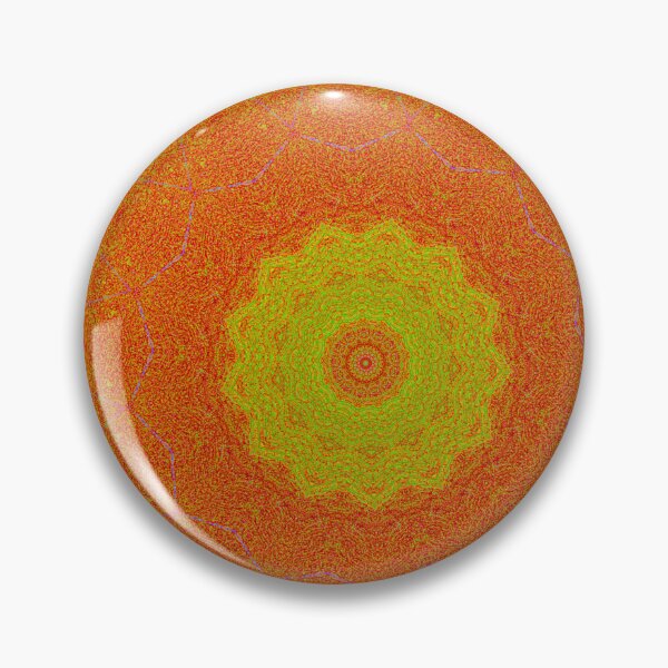 Item preview, "Orbit of Illumination" - Mandala Pattern Vibrant Warm Orange Yellow designed and sold by pngrktes-art.
