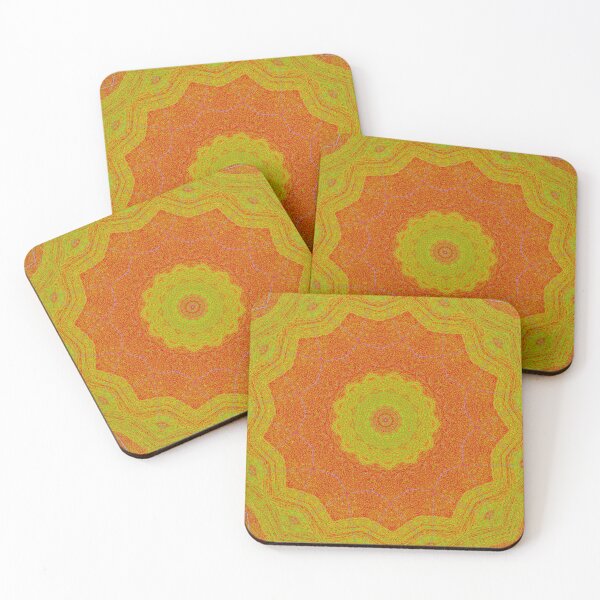 Item preview, "Orbit of Illumination" - Mandala Pattern Vibrant Warm Orange Yellow designed and sold by pngrktes-art.