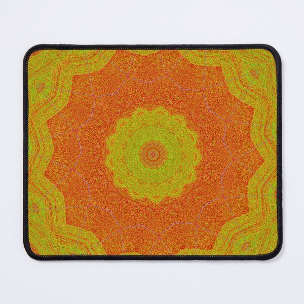 Item preview, "Orbit of Illumination" - Mandala Pattern Vibrant Warm Orange Yellow designed and sold by pngrktes-art.