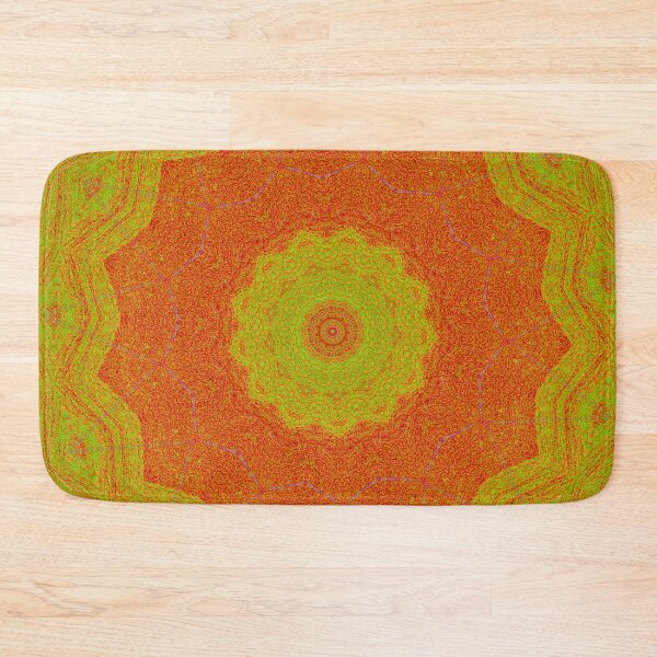 Item preview, "Orbit of Illumination" - Mandala Pattern Vibrant Warm Orange Yellow designed and sold by pngrktes-art.