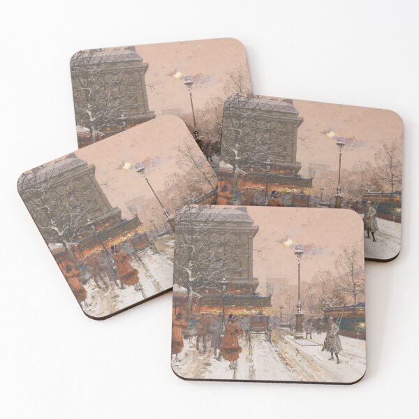 Item preview, Grand Boulevard under the Snow (20th century) - Eugène Galien Laloue designed and sold by SALON DES ARTS.