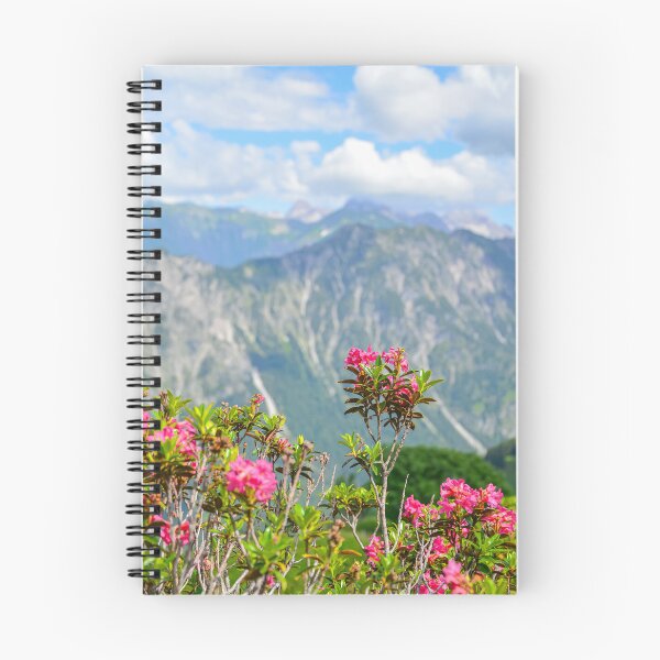 Item preview, Alpenrose / Alpine Rose with Mountain View designed and sold by Silke Kapfer.