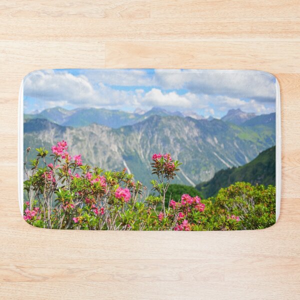 Item preview, Alpenrose / Alpine Rose with Mountain View designed and sold by Silke Kapfer.