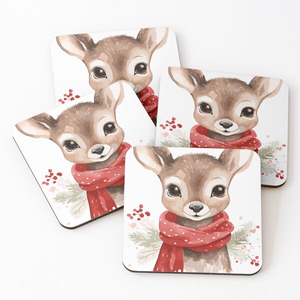 Item preview, Fawn with scarf - Christmassy designed and sold by appelsaftladen.