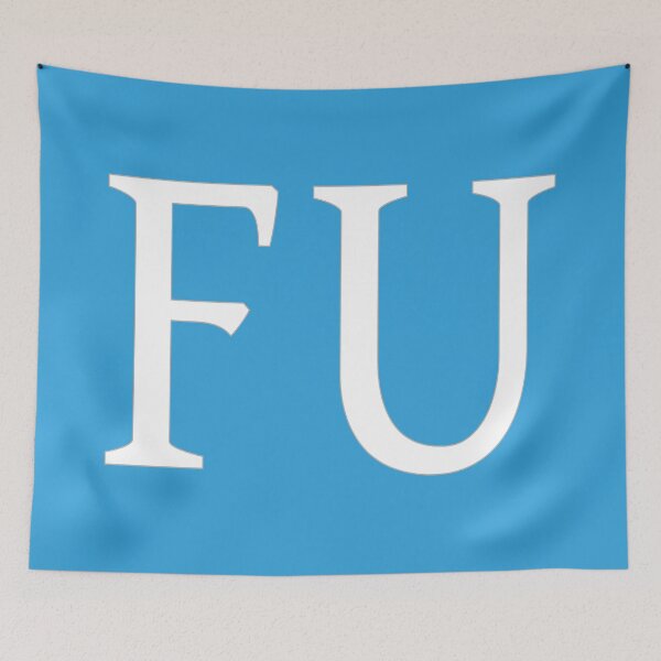 Item preview, FU Initials Monogram Elegant White Letters designed and sold by Jeallan Designs.