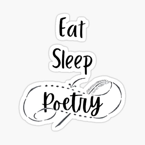 Item preview, Eat Sleep Poetry designed and sold by Boundless Bliss Boutique.