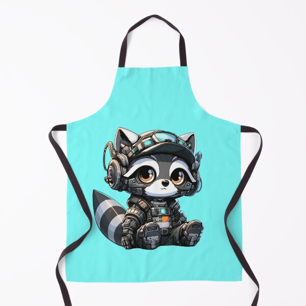 Item preview, Cute Cyberpunk Robot Raccoon! designed and sold by kukamatsu.