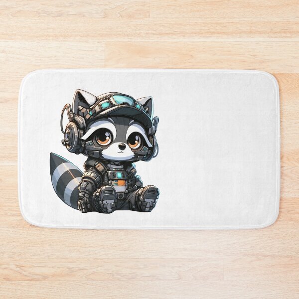 Item preview, Cute Cyberpunk Robot Raccoon! designed and sold by kukamatsu.
