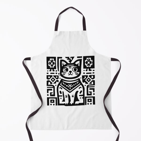 Item preview, Square black and white cat designed and sold by SiMinDesigns.