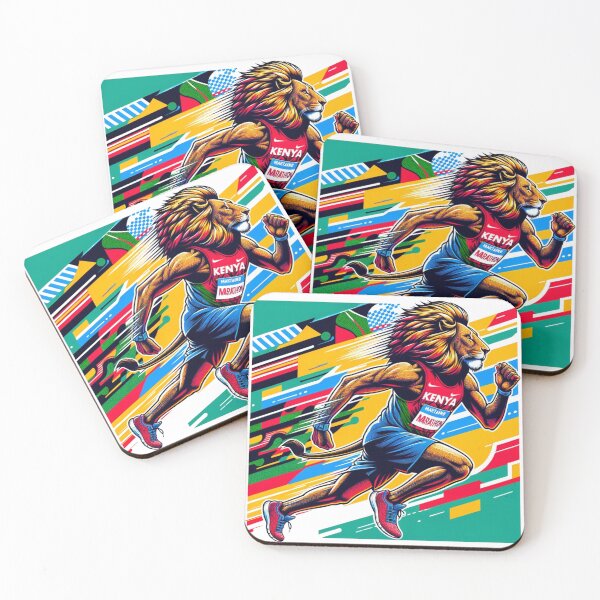 Item preview, Kenyan Lion in Stride designed and sold by KNAA.