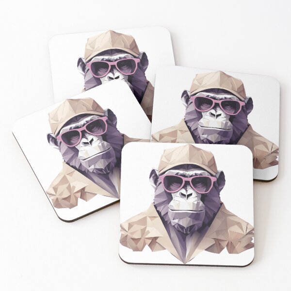 Item preview, Cool monkey in wrinkled clothes designed and sold by KarakitAI.