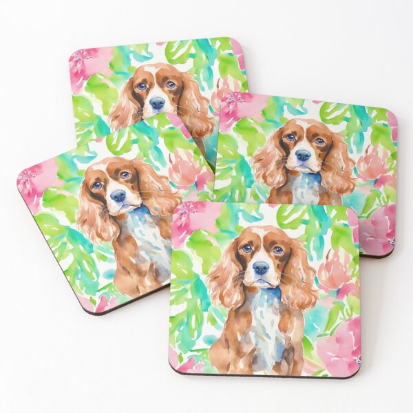 Item preview, Preppy Cocker Spaniel portrait designed and sold by SophieClimaArt.