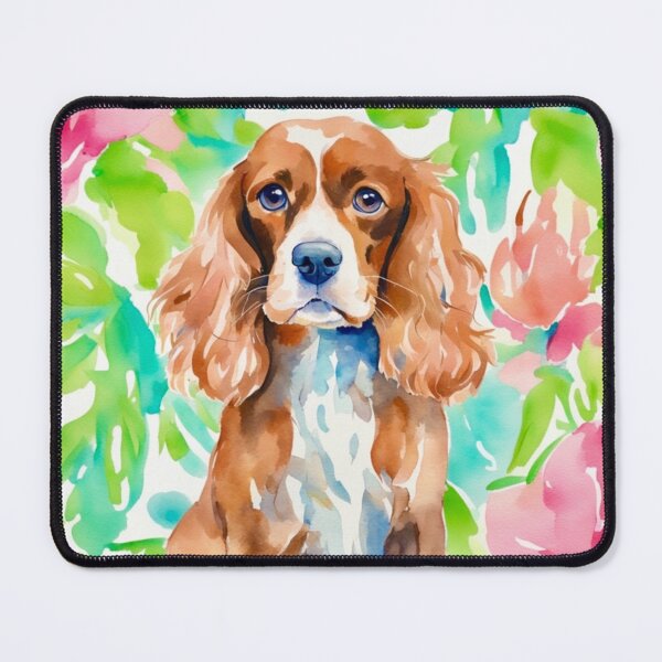 Item preview, Preppy Cocker Spaniel portrait designed and sold by SophieClimaArt.