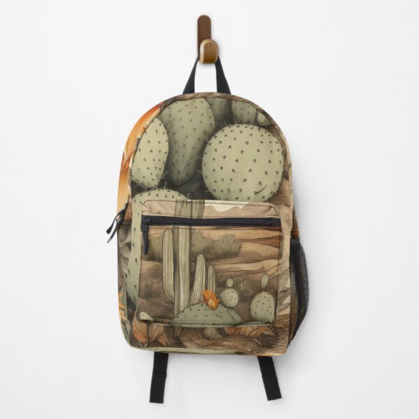Item preview, Western Desert Landscape with blooming cactuses. designed and sold by MargaretWiktor.