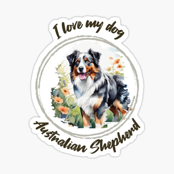 Item preview, The Charm of the Australian Shepherd in Digital Art designed and sold by Artedig.