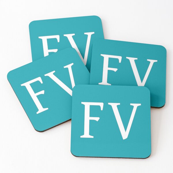Item preview, FV Initials Monogram Elegant White Letters designed and sold by Jeallan Designs.