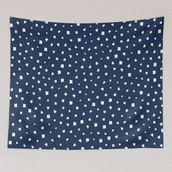 Item preview, Quadrilateral irregular shapes pattern dark blue and white designed and sold by melcards.