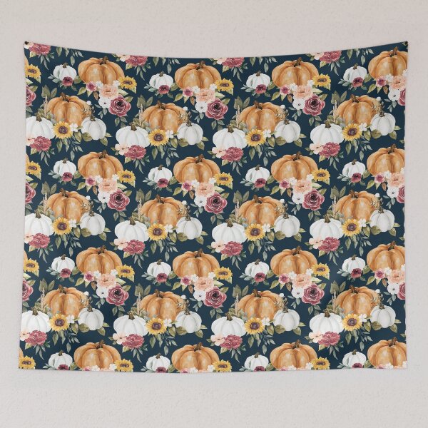 Item preview, Autumn Floral Pumpkins designed and sold by cateandrainn.